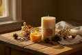 Rustic Soy Pillar Candle